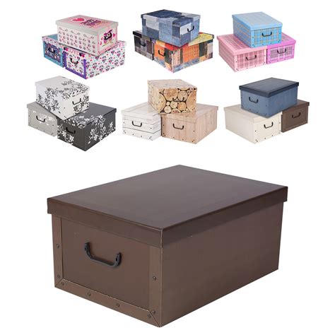 paper and metal storage boxes with lids|paper boxes with removable lids.